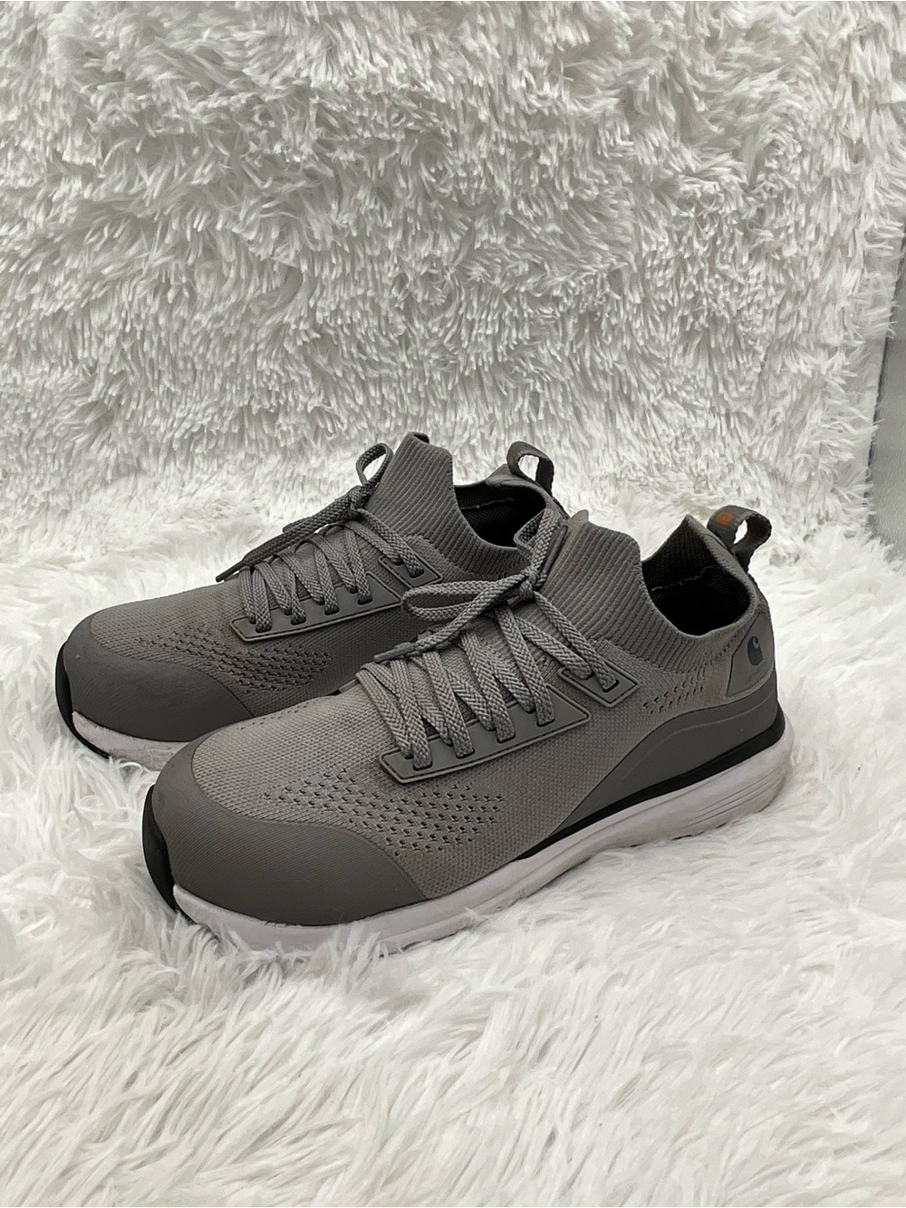 Carhartt Gray Safety Toe Work Shoes Size 6.5 Women’s Knit Slip Resistant